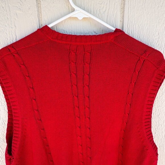 Vintage Arizona Wildcats Sweater Vest Men's XL Red Knit Rebounders Club 80s RARE - Picture 8 of 11